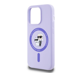 Karl Lagerfeld Karl Lagerfeld iPhone 14 & 13 Back-Cover hul - Magsafe silicone KC Heads Ring - Lila Karl Lagerfeld Karl Lagerfeld iPhone 14 & 13 Back-Cover hul - Magsafe silicone KC Heads Ring - Lila