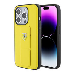 Ferrari iPhone 15 Pro Max Back cover case - Gripstand - Yellow