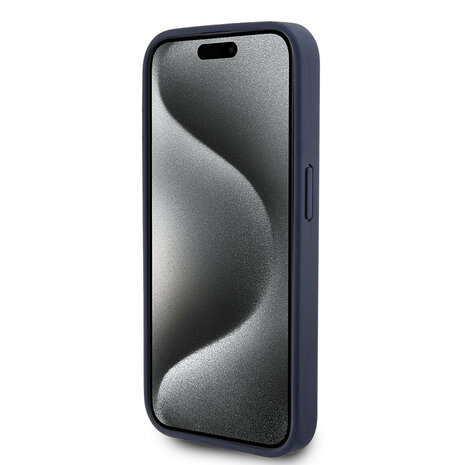 Lacoste Lacoste iPhone 15 Pro Back cover coque - Navy Lacoste Lacoste iPhone 15 Pro Back cover coque - Navy