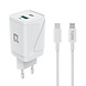 TUNIQ TUNIQ PD 30W GaN Home Charger - Dual Port with USB-C Cable - White TUNIQ TUNIQ PD 30W GaN Home Charger - Dual Port with USB-C Cable - White