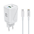TUNIQ PD 30W GaN Home Charger - Dual Port with USB-C Cable - White TUNIQ PD 30W GaN Home Charger - Dual Port with USB-C Cable - White