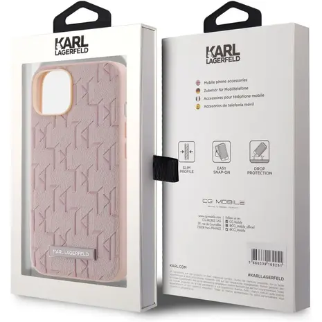 Karl Lagerfeld Karl Lagerfeld iPhone 14 en iPhone 13 Magsafe - Monogram Metal Logo - Roze Karl Lagerfeld Karl Lagerfeld iPhone 14 en iPhone 13 Magsafe - Monogram Metal Logo - Roze