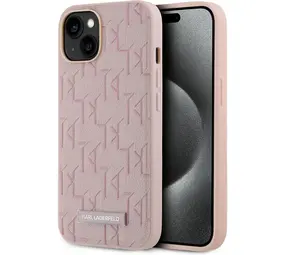 Karl Lagerfeld Karl Lagerfeld iPhone 14 und iPhone 13 Magsafe - Monogram Metal Logo - Rosa Karl Lagerfeld Karl Lagerfeld iPhone 14 und iPhone 13 Magsafe - Monogram Metal Logo - Rosa