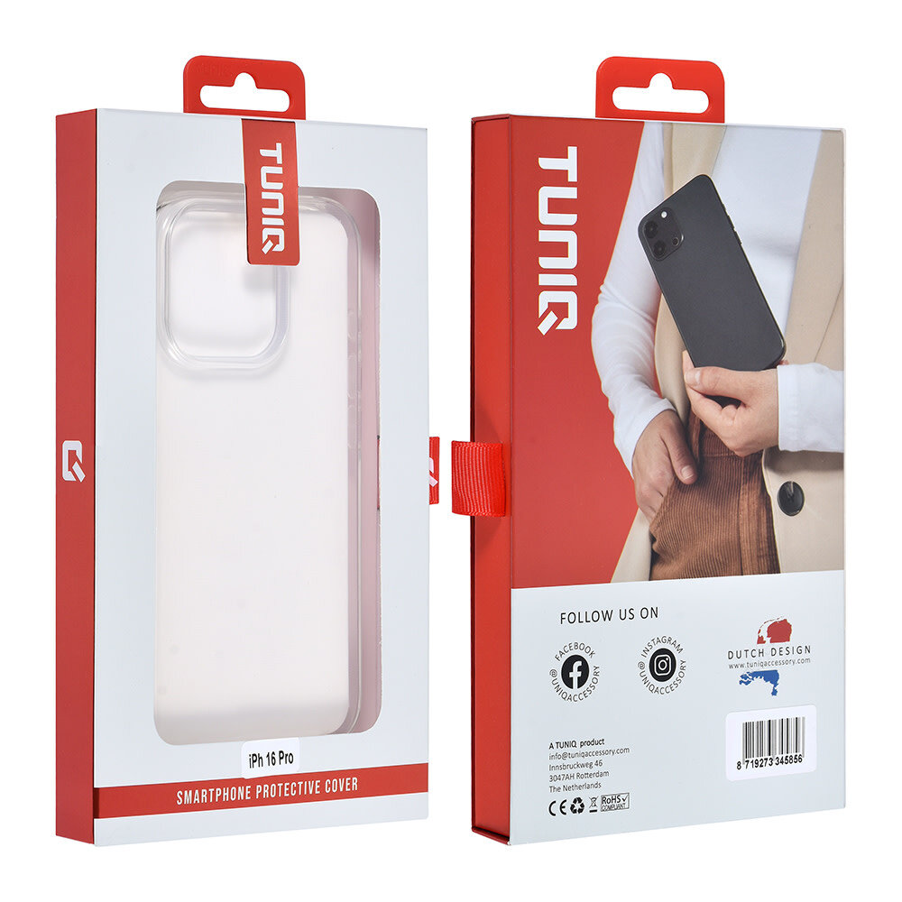 TUNIQ TUNIQ iPhone 16 Pro Back cover coque TPU - Transparent TUNIQ TUNIQ iPhone 16 Pro Back cover coque TPU - Transparent