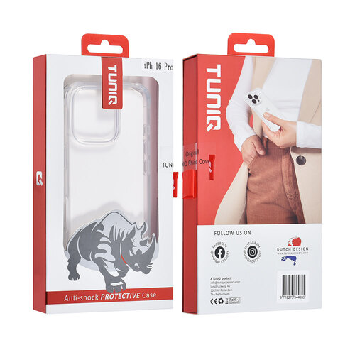 TUNIQ TUNIQ iPhone 16 Pro Back cover coque - Transparent - Antishock