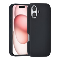 TUNIQ iPhone 16 Back-Cover hul - Premium Liquid silicone - Schwarz