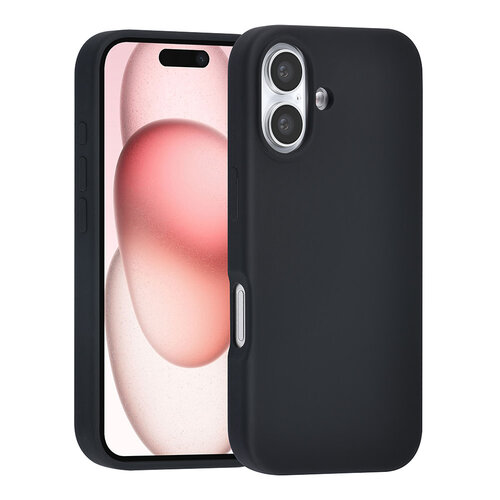 TUNIQ TUNIQ iPhone 16 Backcover hoesje - Premium Liquid silicone - Zwart