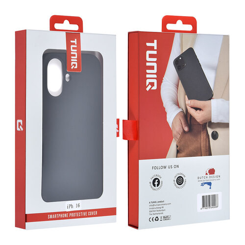 TUNIQ TUNIQ iPhone 16 Backcover hoesje - Premium Liquid silicone - Zwart