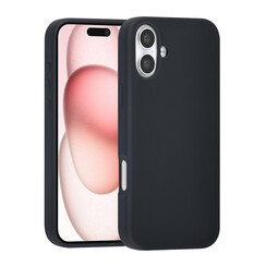 TUNIQ iPhone 16 Plus Back cover case - Premium Liquid silicone - Black
