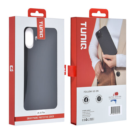 TUNIQ TUNIQ iPhone 16 Plus Back cover coque - Premium Liquid silicone - Noir TUNIQ TUNIQ iPhone 16 Plus Back cover coque - Premium Liquid silicone - Noir
