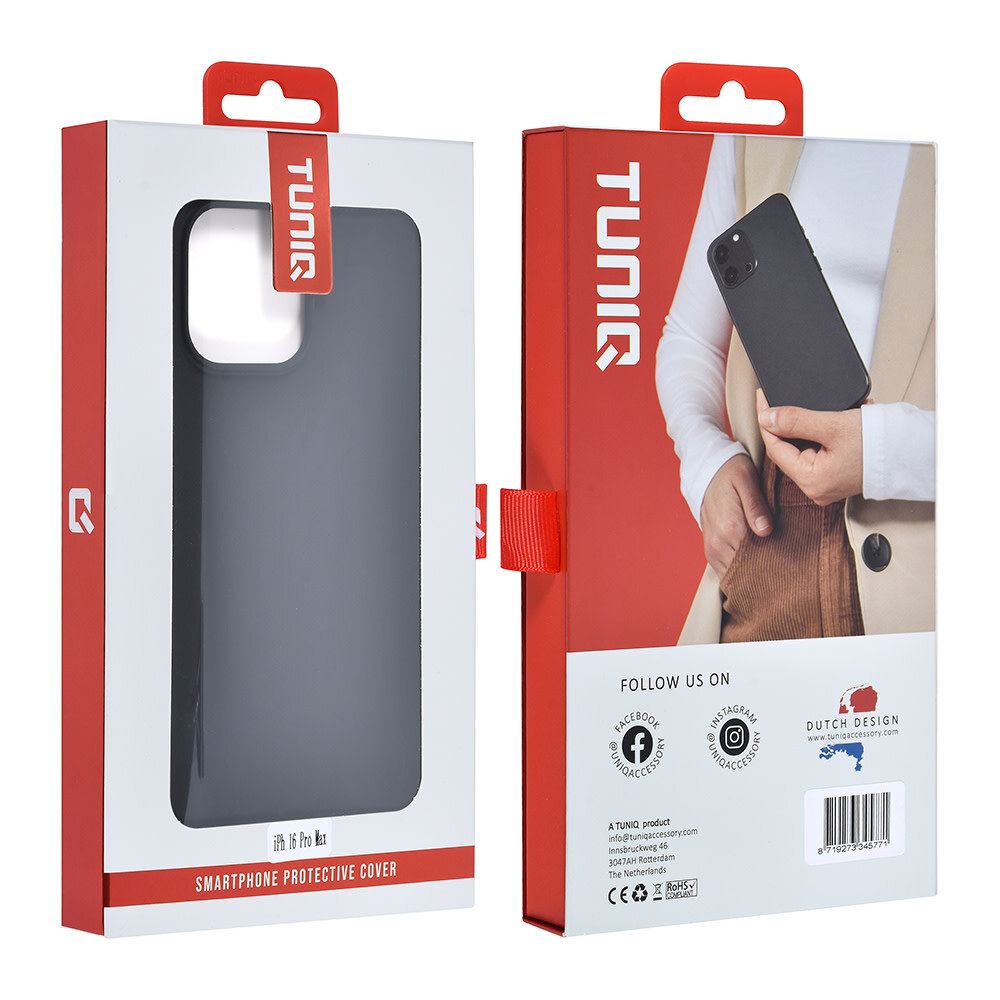 TUNIQ TUNIQ iPhone 16 Pro Max Back cover coque - Premium Liquid silicone - Noir TUNIQ TUNIQ iPhone 16 Pro Max Back cover coque - Premium Liquid silicone - Noir