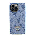 Guess Guess iPhone 13 Pro Back cover case - Metal logo strass crossbody - Blue