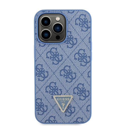 Guess Guess iPhone 13 Pro Back cover case - Metal logo strass crossbody - Blue