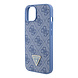 Guess Guess iPhone 13 Back cover case - Metal logo strass crossbody - Blue Guess Guess iPhone 13 Back cover case - Metal logo strass crossbody - Blue