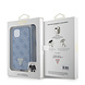 Guess Guess iPhone 13 Back cover case - Metal logo strass crossbody - Blue Guess Guess iPhone 13 Back cover case - Metal logo strass crossbody - Blue