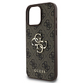Guess Guess iPhone 16 Pro Backcover hoesje - 4G - Big Metal Logo - Bruin