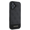 Guess Guess iPhone 16 Backcover hoesje - Magsafe - 4G PU Leather - Bottom Stripe - Grijs