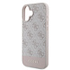 Guess Guess iPhone 16 Back cover case - 4G PU Leather - Bottom Stripe - Pink