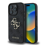 Guess Guess iPhone 16 Pro Max Back cover case - 4G - Big Metal Logo - Black Guess Guess iPhone 16 Pro Max Back cover case - 4G - Big Metal Logo - Black