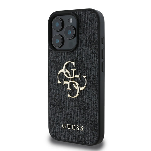Guess Guess iPhone 16 Pro Max Back cover coque - 4G - Big Metal Logo - Noir