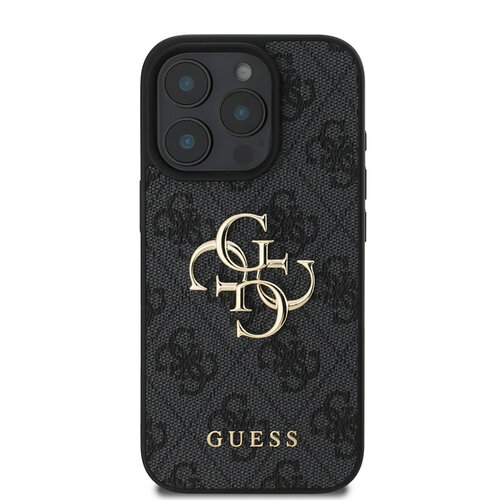 Guess Guess iPhone 16 Pro Max Back cover coque - 4G - Big Metal Logo - Noir