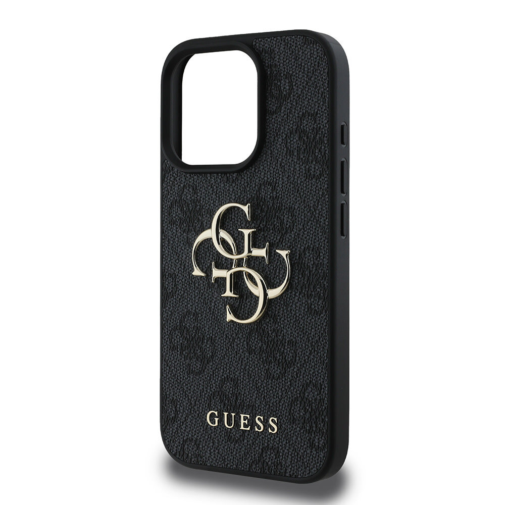 Guess Guess iPhone 16 Pro Max Backcover hoesje - 4G - Big Metal Logo - Zwart Guess Guess iPhone 16 Pro Max Backcover hoesje - 4G - Big Metal Logo - Zwart