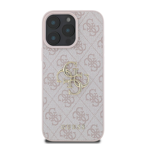 Guess Guess iPhone 16 Pro Max Back cover case - 4G - Big Metal Logo - Pink