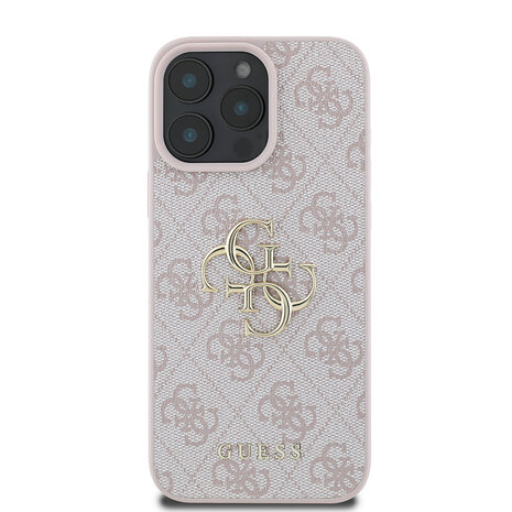 Guess Guess iPhone 16 Pro Max Back-Cover hul - 4G - Big Metal Logo - Rosa Guess Guess iPhone 16 Pro Max Back-Cover hul - 4G - Big Metal Logo - Rosa