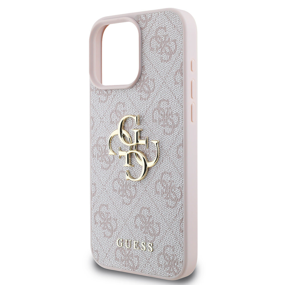 Guess Guess iPhone 16 Pro Max Back-Cover hul - 4G - Big Metal Logo - Rosa Guess Guess iPhone 16 Pro Max Back-Cover hul - 4G - Big Metal Logo - Rosa