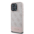 Guess Guess iPhone 16 Pro Max Backcover hoesje - 4G PU Leather - Bottom Stripe - Roze