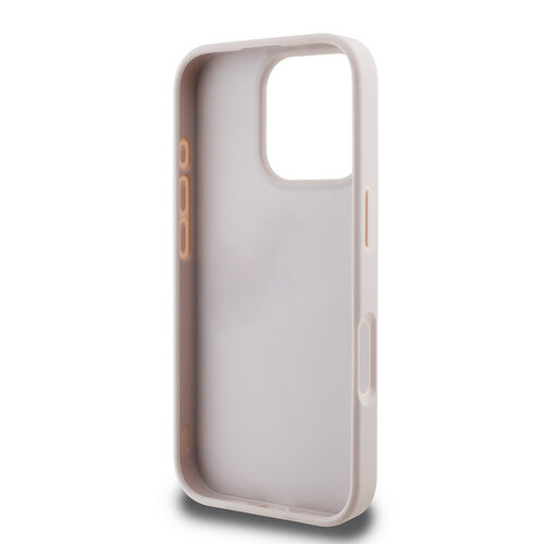 Guess Guess iPhone 16 Pro Max Back cover coque - 4G PU Leather - Bottom Stripe - Rose