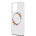 Guess Guess iPhone 13 Pro Backcover hoesje Magsafe IML flowers - Transparant