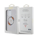 Guess Guess iPhone 13 Pro Backcover hoesje Magsafe IML flowers - Transparant