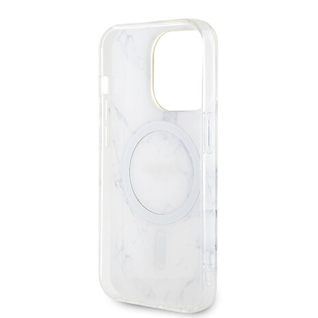 Guess Guess iPhone 13 Pro Back cover case - Magsafe IML marble - White Guess Guess iPhone 13 Pro Back cover case - Magsafe IML marble - White
