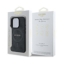 Guess Guess iPhone 16 Pro Back cover case - Magsafe PU Leather - 4G Ring - Black