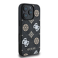 Guess Guess iPhone 16 Pro Backcover hoesje Magsafe PU peony - Zwart