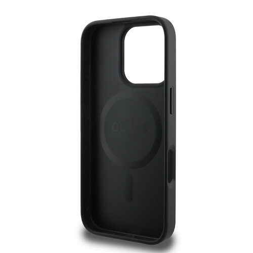 Guess Guess iPhone 16 Pro Back-Cover hul - Magsafe PU peony - Schwarz