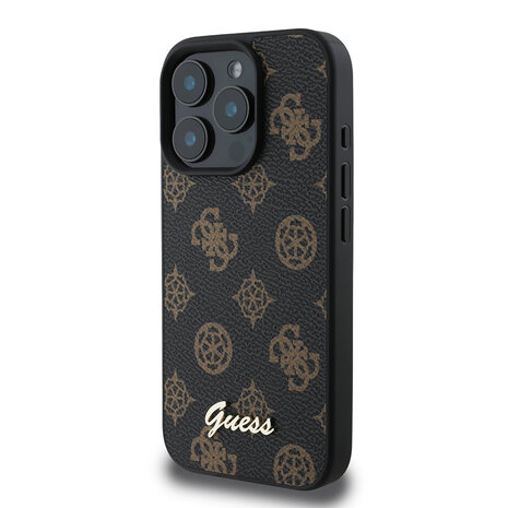 Guess Guess iPhone 16 Pro Back cover coque Magsafe PU peony - Noir