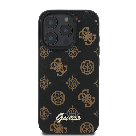 Guess Guess iPhone 16 Pro Back cover coque Magsafe PU peony - Noir