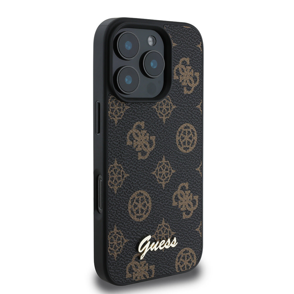 Guess Guess iPhone 16 Pro Back cover coque Magsafe PU peony - Noir