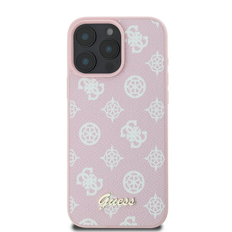 Guess Guess iPhone 16 Pro Back cover coque Magsafe PU peony - Rose Guess Guess iPhone 16 Pro Back cover coque Magsafe PU peony - Rose