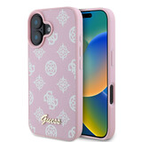 Guess Guess iPhone 16 Back cover coque Magsafe PU peony - Rose Guess Guess iPhone 16 Back cover coque Magsafe PU peony - Rose