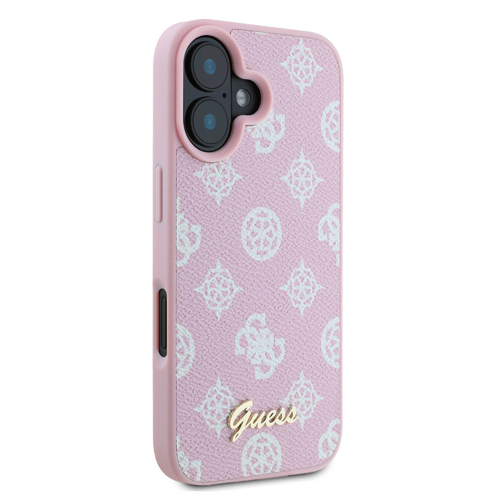 Guess Guess iPhone 16 Back cover coque Magsafe PU peony - Rose Guess Guess iPhone 16 Back cover coque Magsafe PU peony - Rose