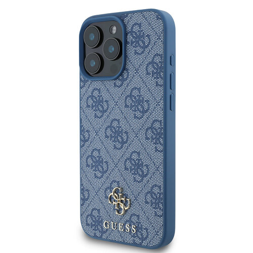Guess Guess iPhone 16 Pro Max Backcover hoesje Magsafe PU 4G - Blauw