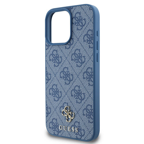 Guess Guess iPhone 16 Pro Max Backcover hoesje Magsafe PU 4G - Blauw