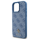Guess Guess iPhone 16 Pro Max Back cover coque Magsafe PU 4G - Bleu Guess Guess iPhone 16 Pro Max Back cover coque Magsafe PU 4G - Bleu