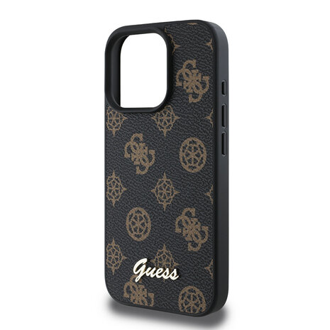 Guess Guess iPhone 16 Pro Max Back-Cover hul - Magsafe PU peony - Schwarz Guess Guess iPhone 16 Pro Max Back-Cover hul - Magsafe PU peony - Schwarz