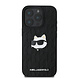 Karl Lagerfeld Karl Lagerfeld iPhone 16 Pro Backcover hoesje Monogram choupette head - Zwart Karl Lagerfeld Karl Lagerfeld iPhone 16 Pro Backcover hoesje Monogram choupette head - Zwart