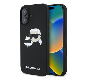 Karl Lagerfeld Karl Lagerfeld iPhone 16 Back cover case - Magsafe SIL double - Black Karl Lagerfeld Karl Lagerfeld iPhone 16 Back cover case - Magsafe SIL double - Black