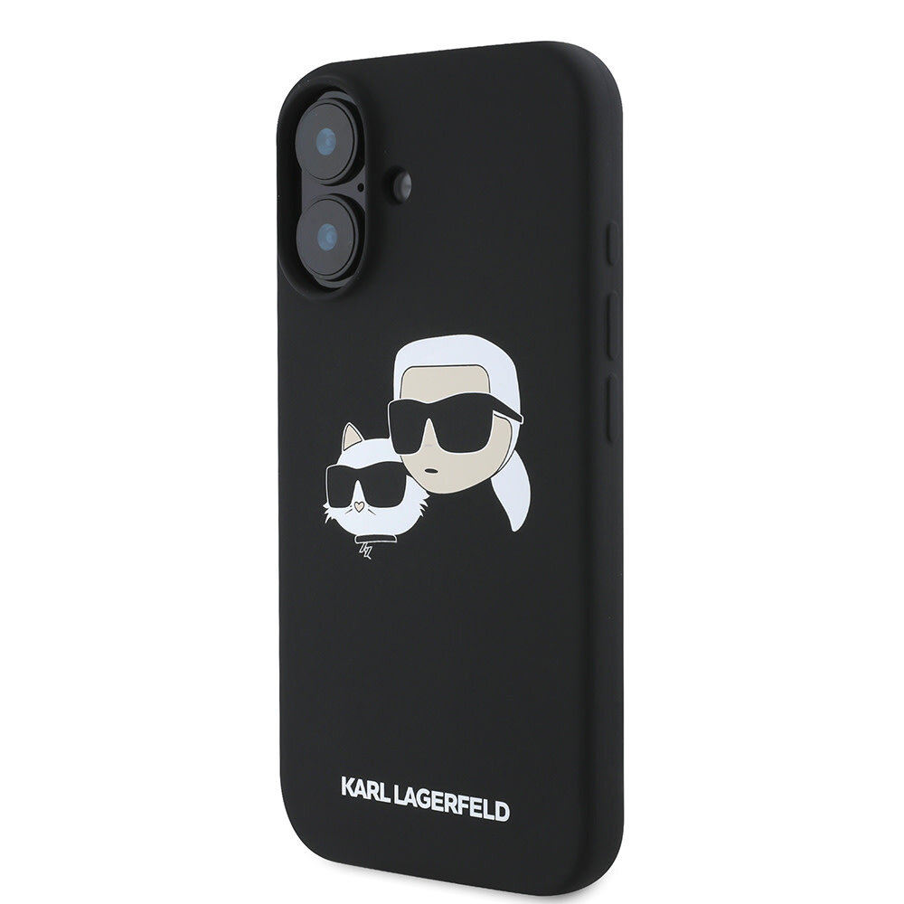 Karl Lagerfeld Karl Lagerfeld iPhone 16 Back cover coque Magsafe SIL double - Noir Karl Lagerfeld Karl Lagerfeld iPhone 16 Back cover coque Magsafe SIL double - Noir
